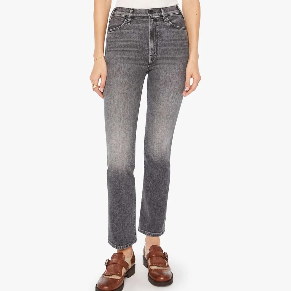 Mother Jeans Women 27 The Hustler Flood Under The Bleachers Grey Flare Jeans
